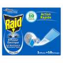 RAID Mosquito Repellent electric diffuser odorless, diffuser + 10 refills