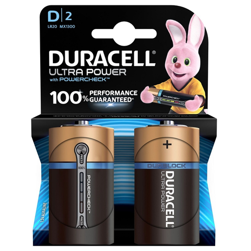 [5000394002906] DURACELL Piles Alcaline Ultra Power LR20 Mono, lot de 2