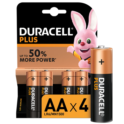 [5000394010659] DURACELL Alkaline Batteries LR6-AA 1.5V x4