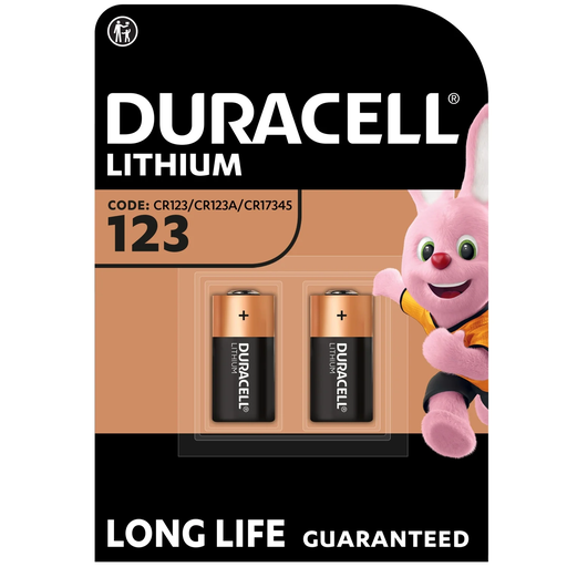 [5000394020320] DURACELL Pilas de litio de alta potencia CR123 3V (lote de 2)
