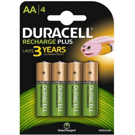 [5000394044982] DURACELL Pile Rechargeable 1300mAh HR6 AA x4