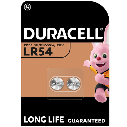[5000394052550] DURACELL Pilas alcalinas especiales LR54 1,5V (189 / LR1130) - Pack de 2