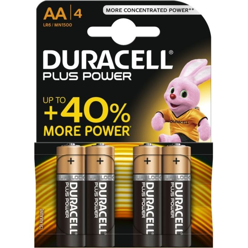 DURACELL Pilas Plus Power AA 4 N