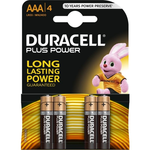 [5000394099524] DURACELL Pilas Plus Power AAA 4 unidades