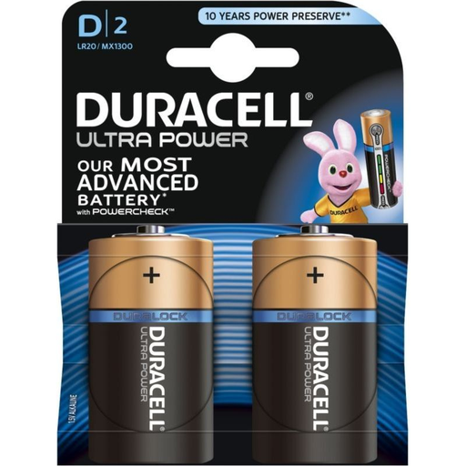 [5000394105393] DURACELL Pile Alcaline Ultra Power LR20 x2