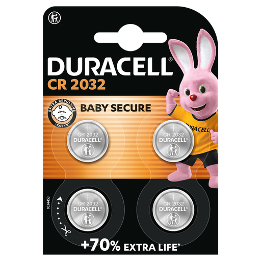 [5000394119376] DURACELL Pile bouton au lithium CR2032 3V x4