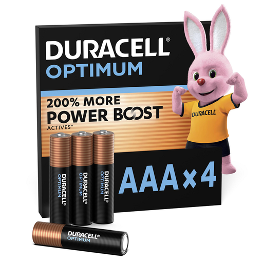 [5000394137516] DURACELL Piles Optimum AAA 1,5V (lot de 4)