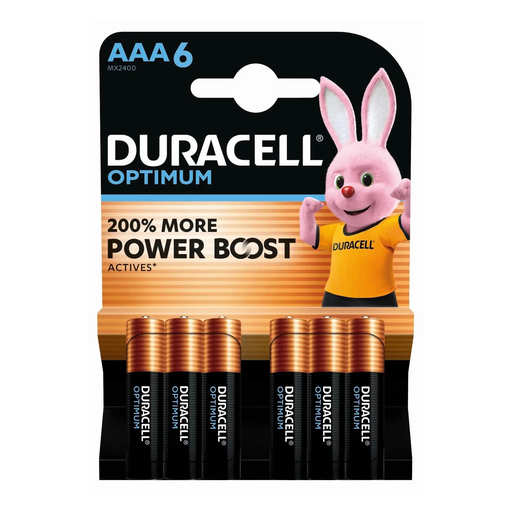 [5000394137653] DURACELL Pile Optimum LR03 AAA x6