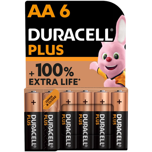 [5000394140820] DURACELL Plus Piles AA, 1,5V LR6 MN1500, lot de 6