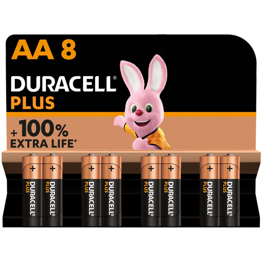 [5000394140899] DURACELL Pilas alcalinas Plus AA 1,5V LR6 MN1500, pack de 8