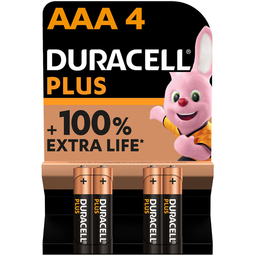 [5000394141117] DURACELL Plus Pilhas AAA, 1,5V, LR03 MN2400, Pack de 4