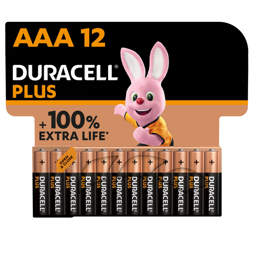 [5000394141230] DURACELL Pilhas AAA Plus 1,5V LR03 MN2400, pack de 12