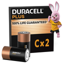 DURACELL Pilas Alcalinas Plus LR14 C 1,5V (lote de 2)