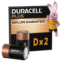 DURACELL Plus Pilas D alcalinas 1,5V LR20 MN1300 (Pack de 2)