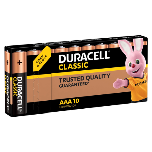 [5000394146877] DURACELL Pilhas Alcalinas LR03-AAA 1,5V Classic, o lote de 10 pilhas