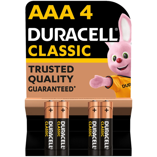 [5000394150331] DURACELL Pilhas alcalinas AAA Classic, LR03 MN2400, lote de 4