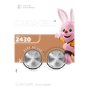 DURACELL Piles boutons au lithium spéciales 2430 3V (DL2430/CR2430) le lot de 2 piles