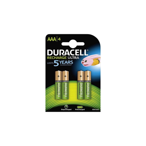 [5000394203822] DURACELL Pilhas Recarregáveis AAA 900 mAh NiMH (4 pilhas)