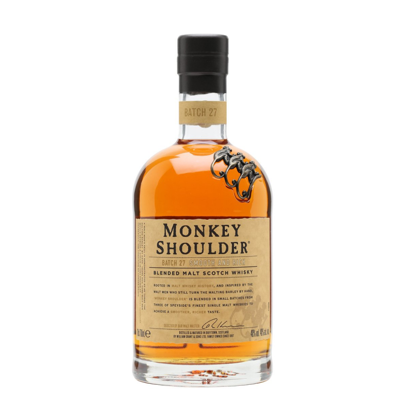 Monkey Shoulder Whisky Blended Malt Scotch Whisky 40% : La Bouteille De 70Cl