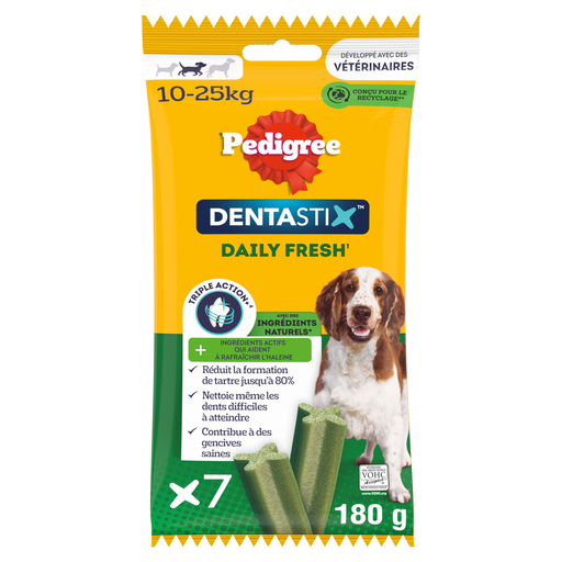 [5010394001526] PEDIGREE Stick de Mastigação Dentastix Fresh para Cão Médio, embalagem de 7 sticks