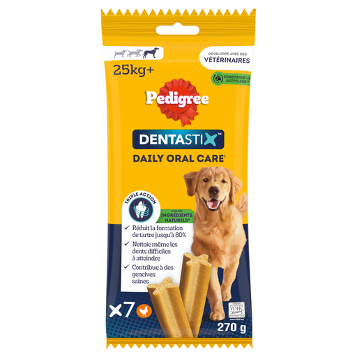 [5010394002141] PEDIGREE Dentastix sticks higiene bucodentária para cão grande 7 sticks 270g