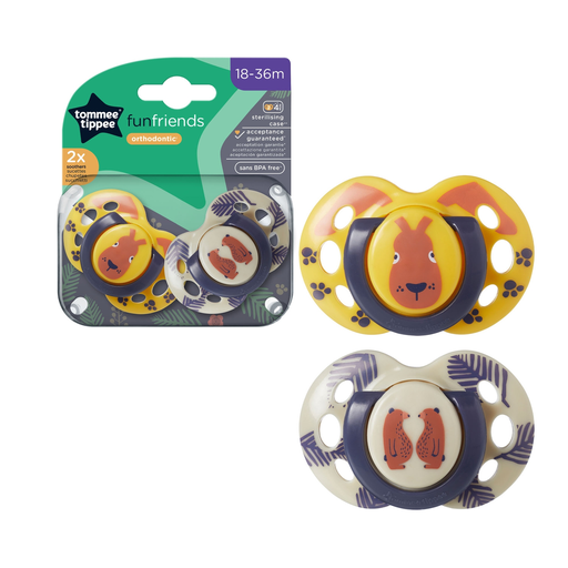 [5010415334039] TOMMEE TIPPEE Sucettes Funfriends 18-36 mois lot de 2