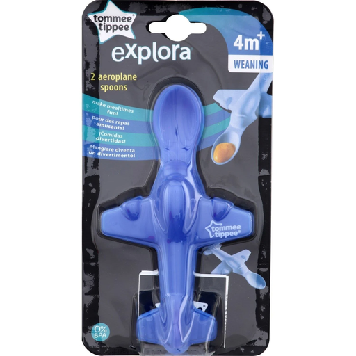 [5010415467805] TOMMEE TIPPEE Colheres 4 meses+, avião, lote de 2