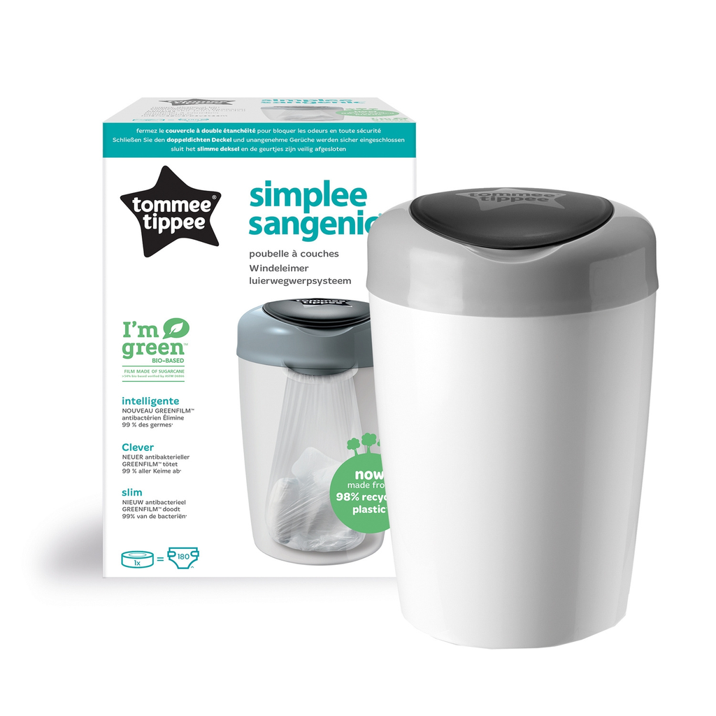 TOMMEE TIPPEE Simplee Sangenic Nappy Bin + 1 refill