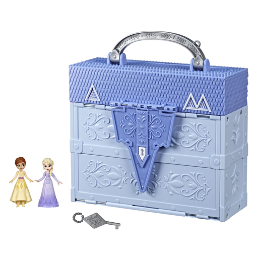 [5010993612390] LA REINE DES NEIGES Disney 2 Pop Up Arendelle Castle With Handle, Includes Elsa And Anna Dolls, And 7 Accessories, Kids Toy, 1 unit