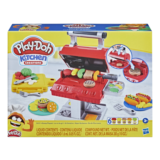 [5010993786244] HASBRO Play-Doh Kitchen Creations Grill 'n Stamp, modelling clay set 283 g
