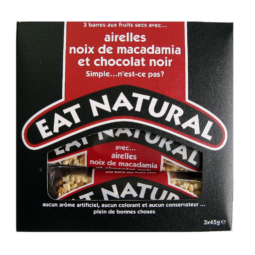 [5013803666002] EAT NATURAL Dark Chocolate Cranberry Macadamia Bars 3x45g