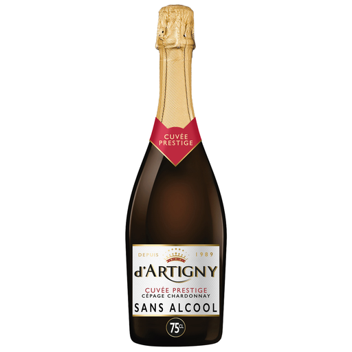 [3012993071742] D'ARTIGNY Boisson à Base de Vin Désalcoolisé Chardonnay Cuvée Prestige 0.75 L