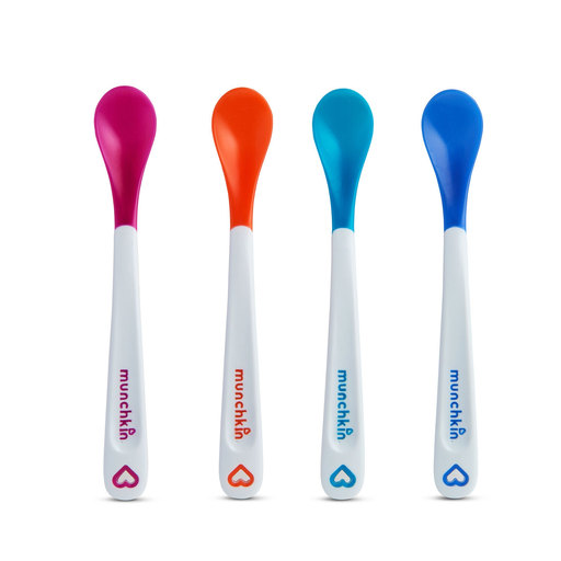 [5019090115223] MUNCHKIN Cuillères thermosensible multicolore le lot de 4 cuillères