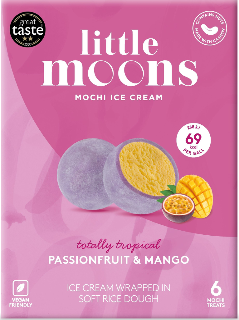 LITTLE MOONS Passion Fruit and Mango Mochi Ice Cream 192 g