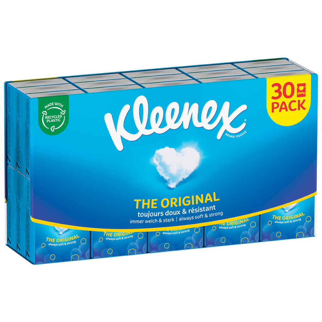 KLEENEX Original White Tissues 30 mini packs