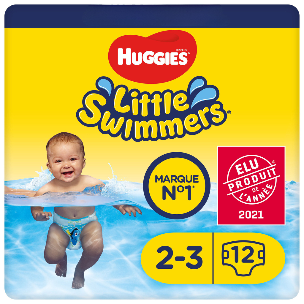 HUGGIES Little Swimmers pañales de natación talla 2-3, paquete de 12