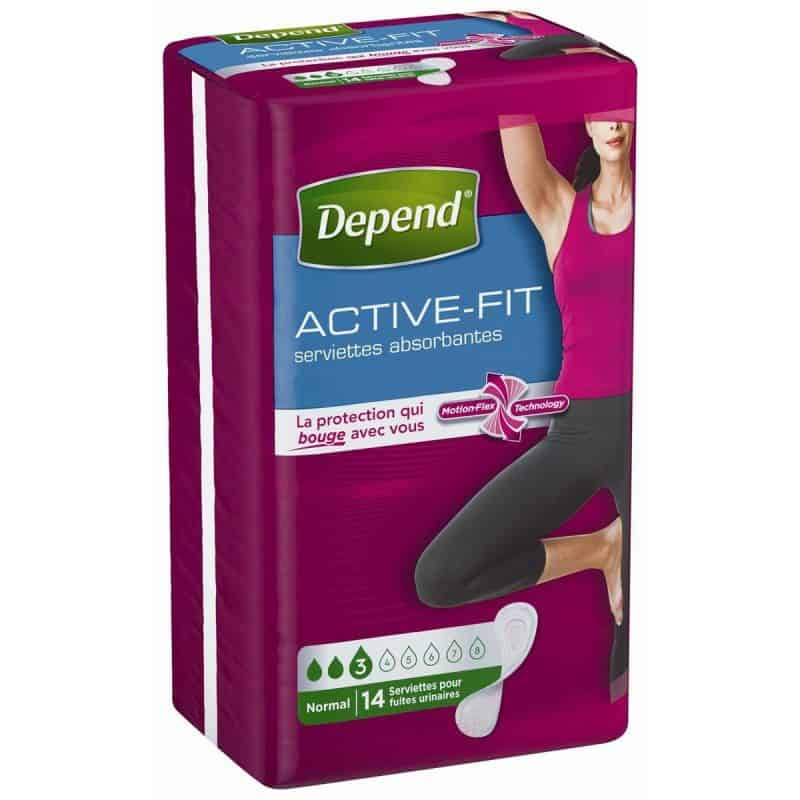 DEPEND Serviettes Actifit Femmes Normal 6x14