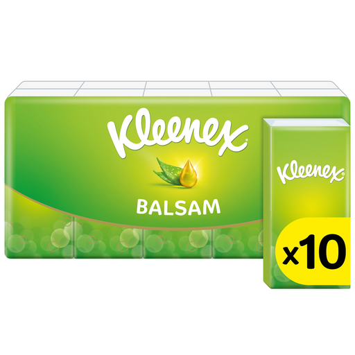 [5029053562186] KLEENEX Lenços Balsam 4 camadas 10 x 9 lenços
