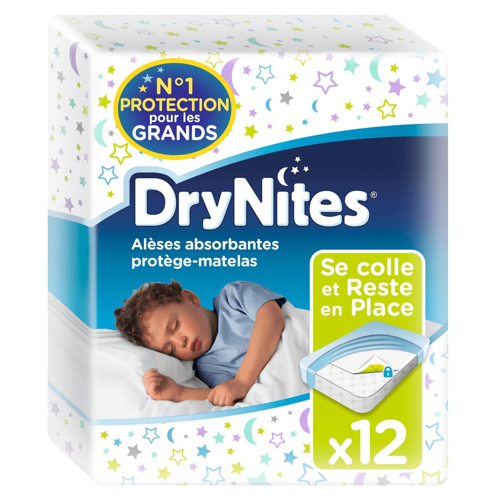 Huggies Alèse Protège-Matelas Jetable Drynites : Le Paquet De 12