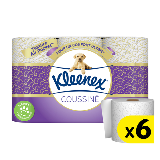 [5029053573557] KLEENEX Soft Cushioned White Toilet Paper 3-Ply 6 Rolls