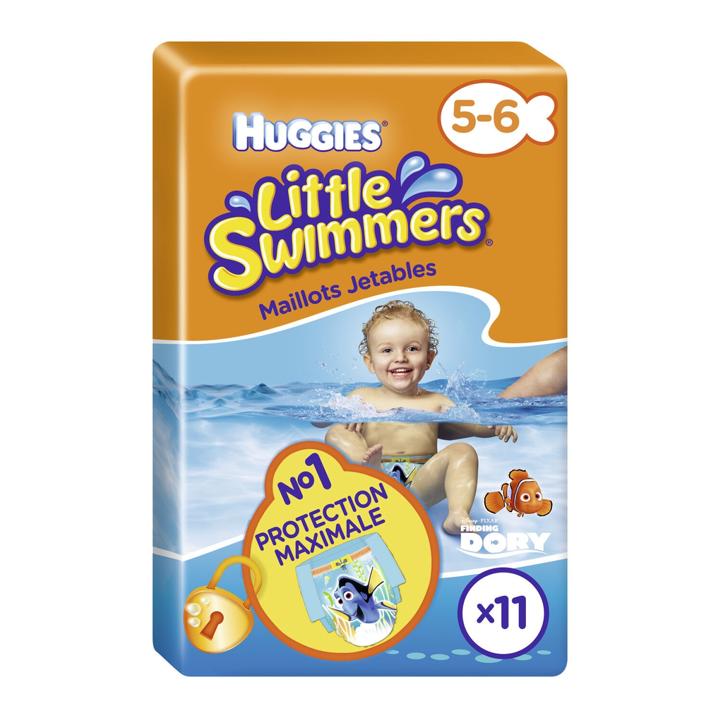 LITTLE SWIMMERS Huggies swimming nappies size 5-6 (12-18 kg) 11 units
