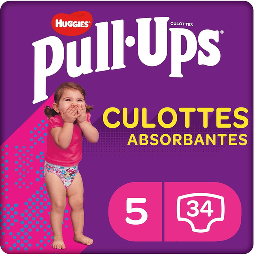 [5029053574066] HUGGIES Pull-Ups Absorbent Training Pants Girl 1.5-3 Years 34 Pieces