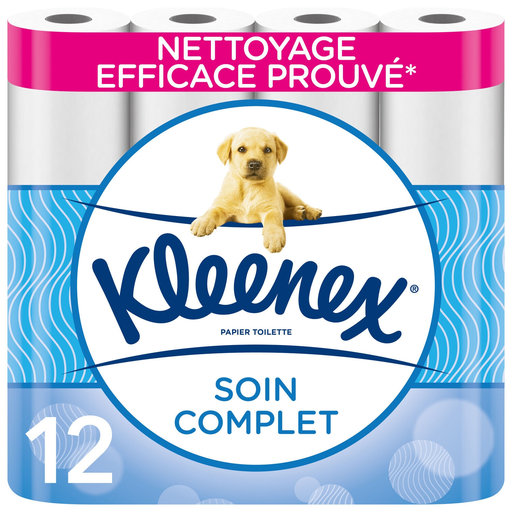 [5029053576435] KLEENEX Papier toilette soin complet le paquet de 12 rouleaux