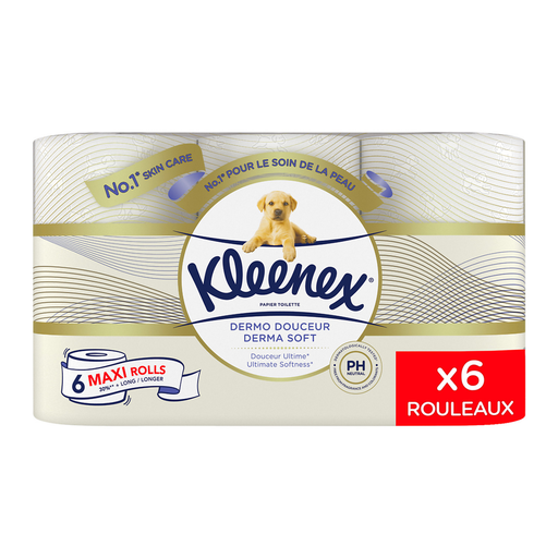 [5029053577616] KLEENEX Papel higiénico Dermo Douceur branco 2 folhas 6 rolos