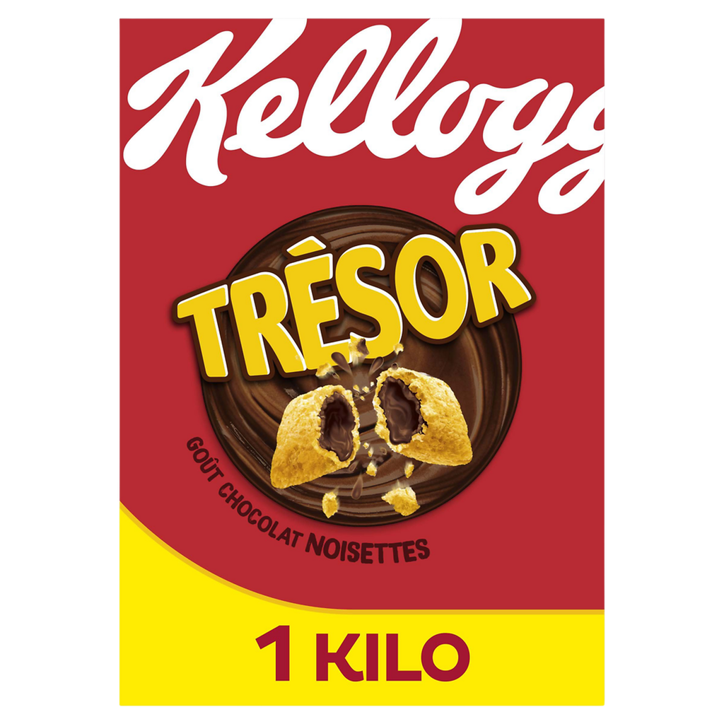 KELLOGG'S Trésor Cereales rellenos de chocolate y avellanas 1 kg
