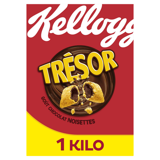 [5050083535079] KELLOGG'S Trésor Cereales rellenos de chocolate y avellanas 1 kg