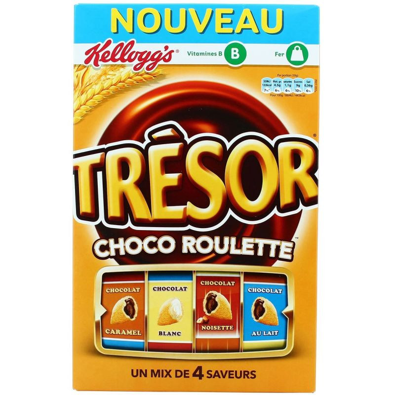 KELLOGG'S Trésor Chocolat Roulette céréales 650 g