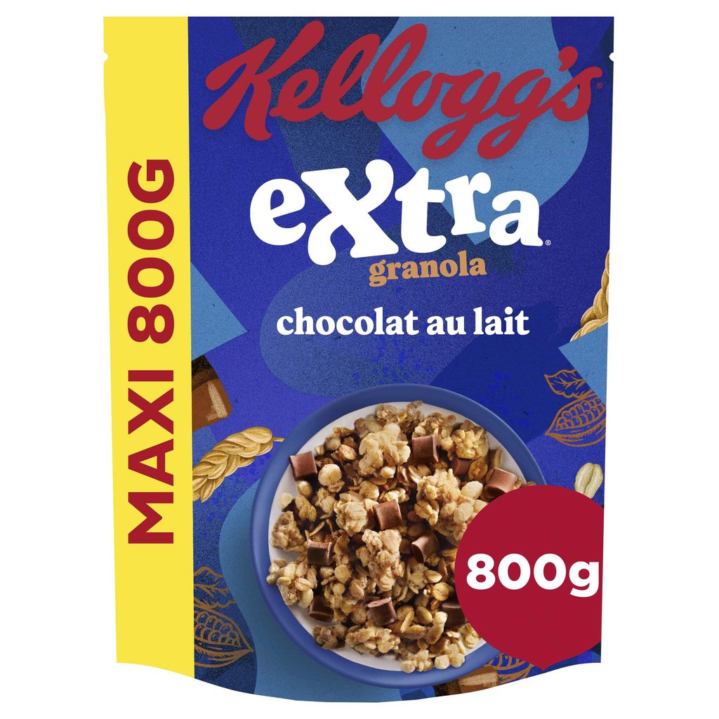KELLOGG'S Extra Cereais pepitas chocolate de leite 800 g