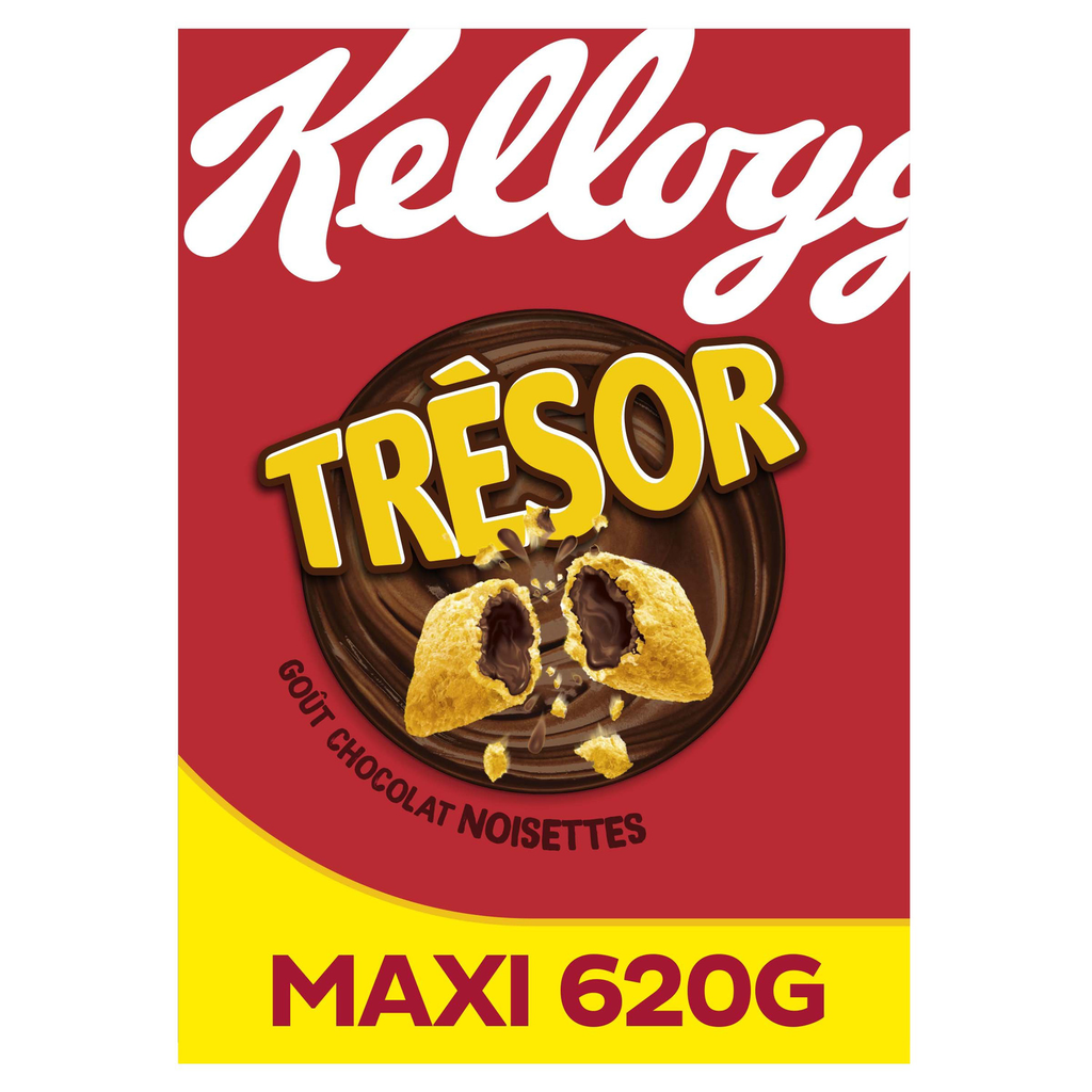 KELLOGG'S Trésor Cereal filled with chocolate hazelnut flavor 620 g