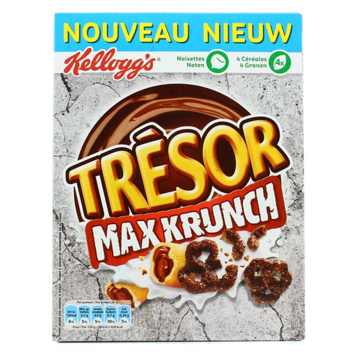 [5053827165693] KELLOGG'S Trésor Max Krunch chocolate hazelnut cereals 375 g
